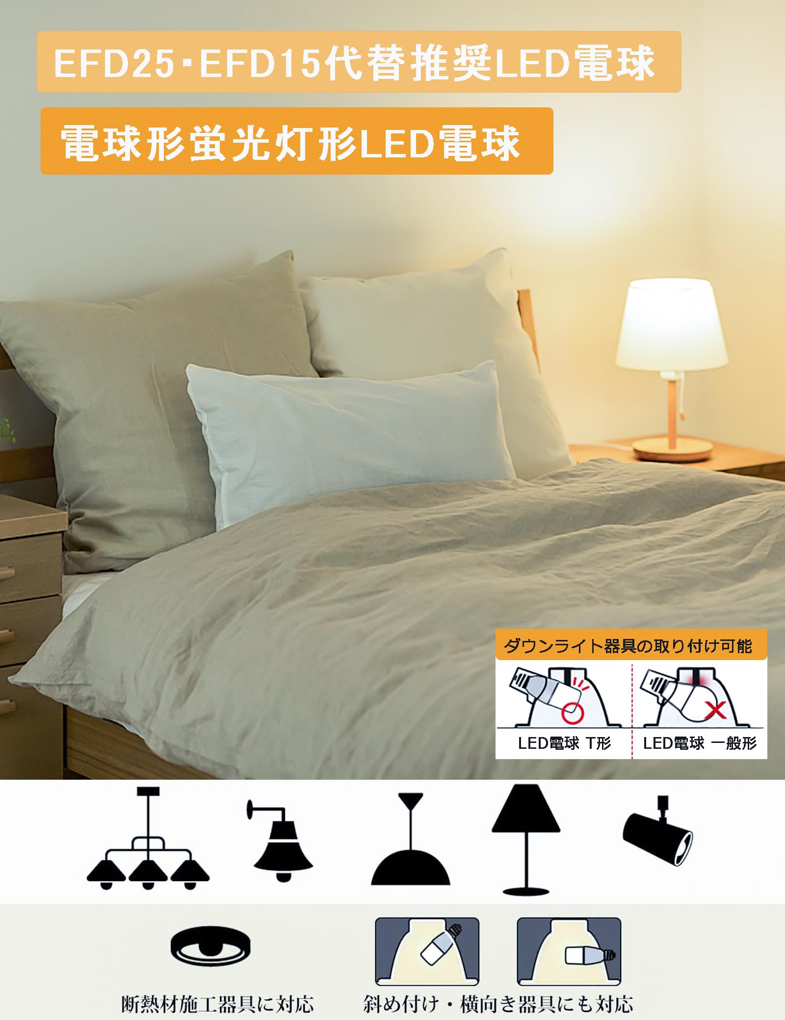 LED 電球ビーム型 昼白色 2個セット LED電球 E26 60形相当 全方向 昼光色 2個入り [品番]06-4354
